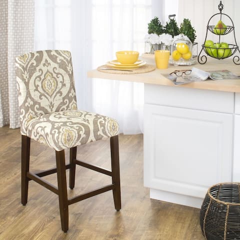 HomePop Suri 24-inch Counter Height Curved Top Barstool - 24 inches