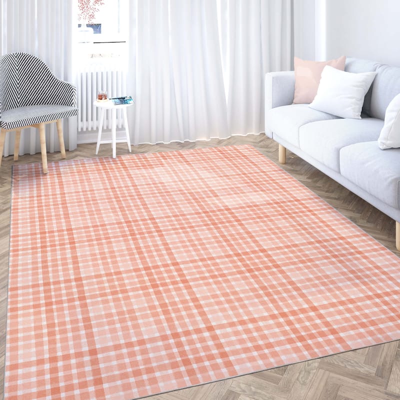 Crayola Geometric Plaid Area Rug By Well Woven