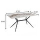 preview thumbnail 126 of 131, Elega Modern Sintered Stone Dining Table Modern Trestle Base Powder-Coated Steel Frame Kitchen Table - 47"-71"
