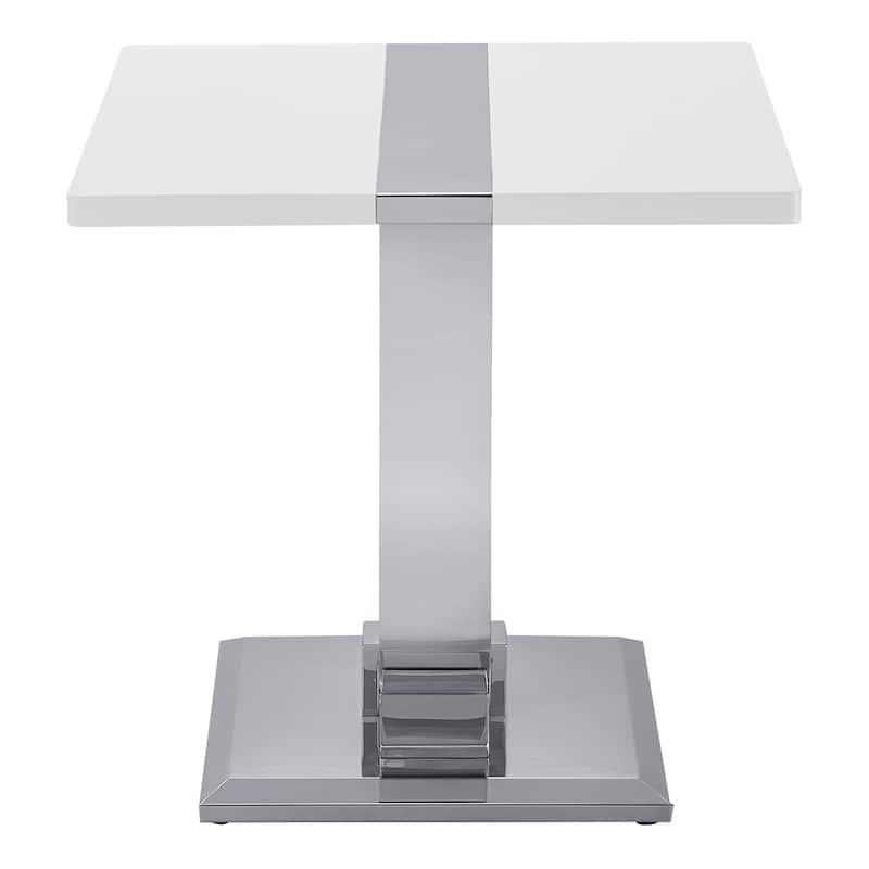 Furniture of America Carra Modern 3-Piece Stainless Steel O-Shaped Trestle Base Coffee Table Set