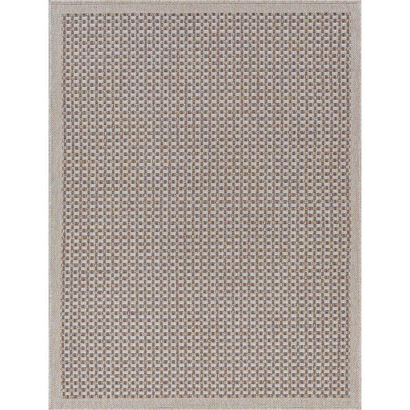 Dennis Coastal Windowpane Indoor/Outdoor Area Rug