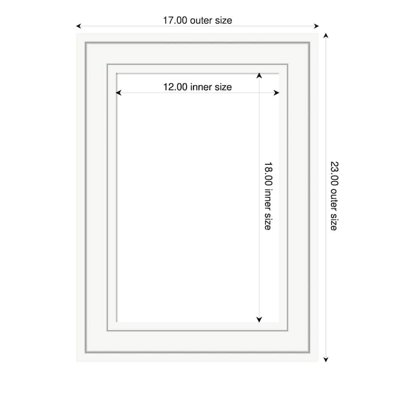 Amanti Art Craftsman White Framed Dry Erase Magnetic Board - 17 x 23 in