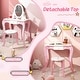 preview thumbnail 6 of 8, Gymax Pretend Kids Vanity Set Makeup Dressing Table 2-in-1 Mirror &