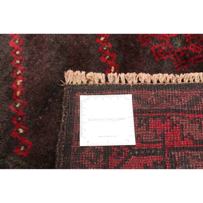 ECARPETGALLERY Hand-knotted Teimani Dark Brown Wool Rug - 3'4 x 6'1