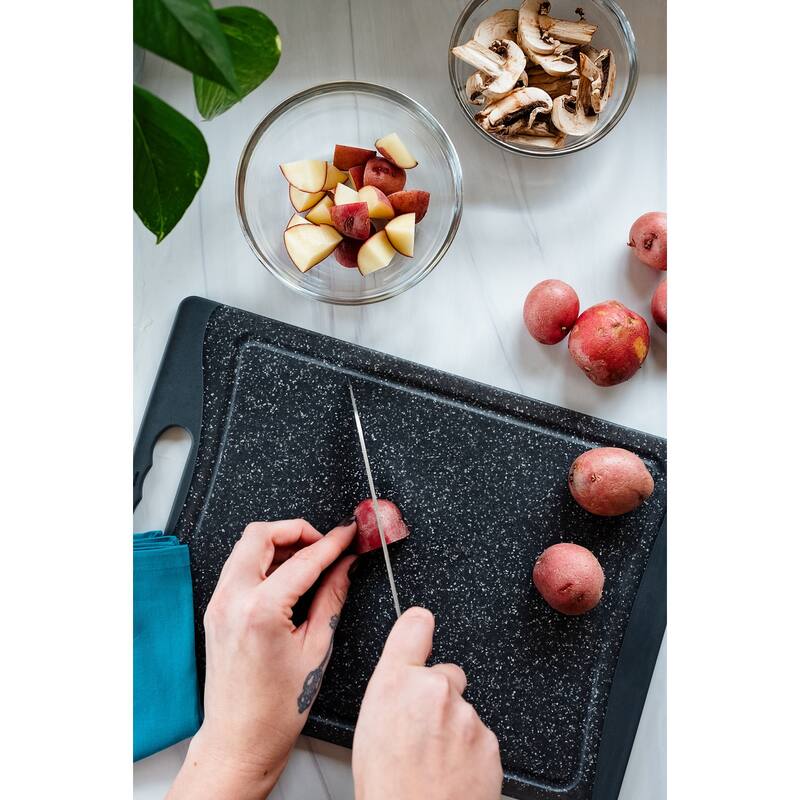 Dura Living 7-inch Hollow Edge Santoku Knife - High Carbon Stainless Steel