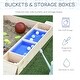 preview thumbnail 7 of 6, Wooden Kids Sandbox Equipped with Backrest and 2 Storage Boxes with Lids - 47.25"L x 47.25"W x 15.75"H