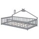 preview thumbnail 13 of 41, Simple wooden floor bed with guard rails
