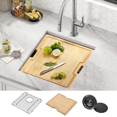 KRAUS Kore Workstation Undermount Stainless Steel Kitchen Sink