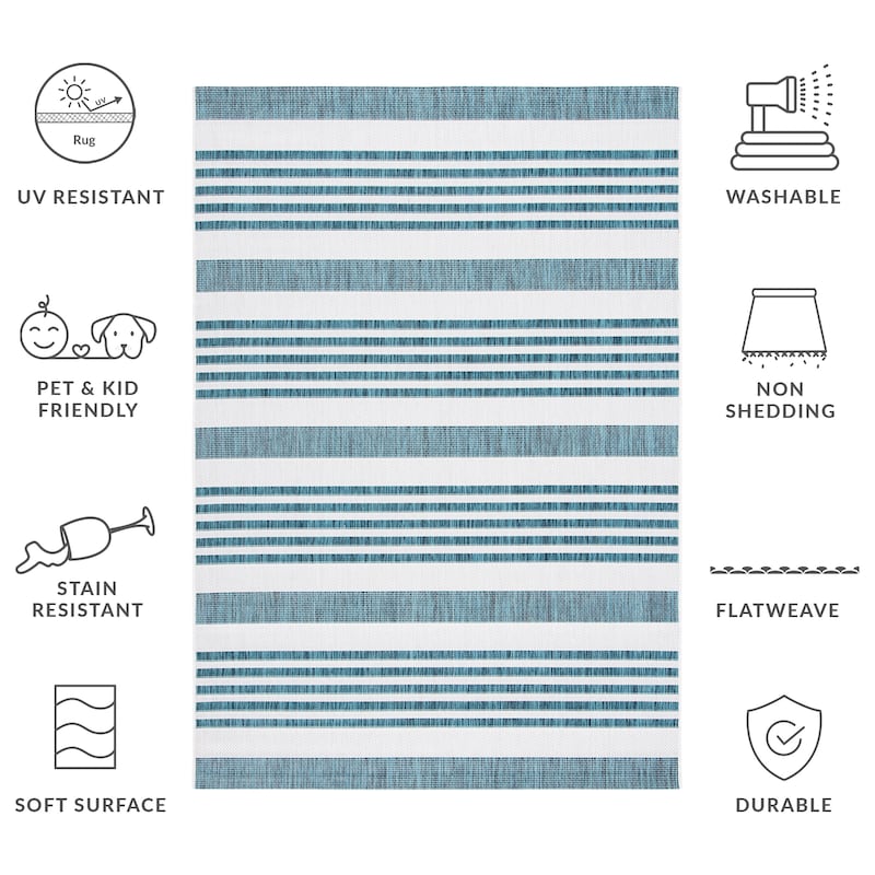 SAFAVIEH Courtyard Grietje Indoor /Outdoor Waterproof Patio Backyard Rug