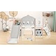 preview thumbnail 2 of 16, Kids Slide Playset Structure,Castle Climber with Slide,Basketball Hoop,Toy Storage Organizer for Toddlers,Kid Climbers Playhouse
