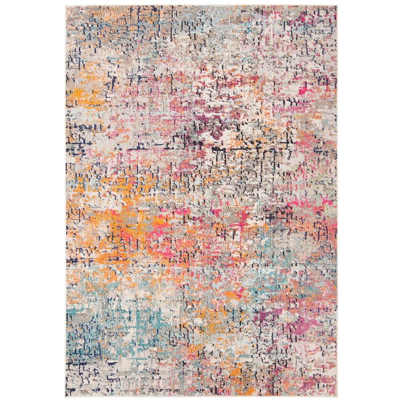 SAFAVIEH Madison Loane Modern Abstract Rug - 5'3" x 7'6" - Grey/Pink - Rectangle
