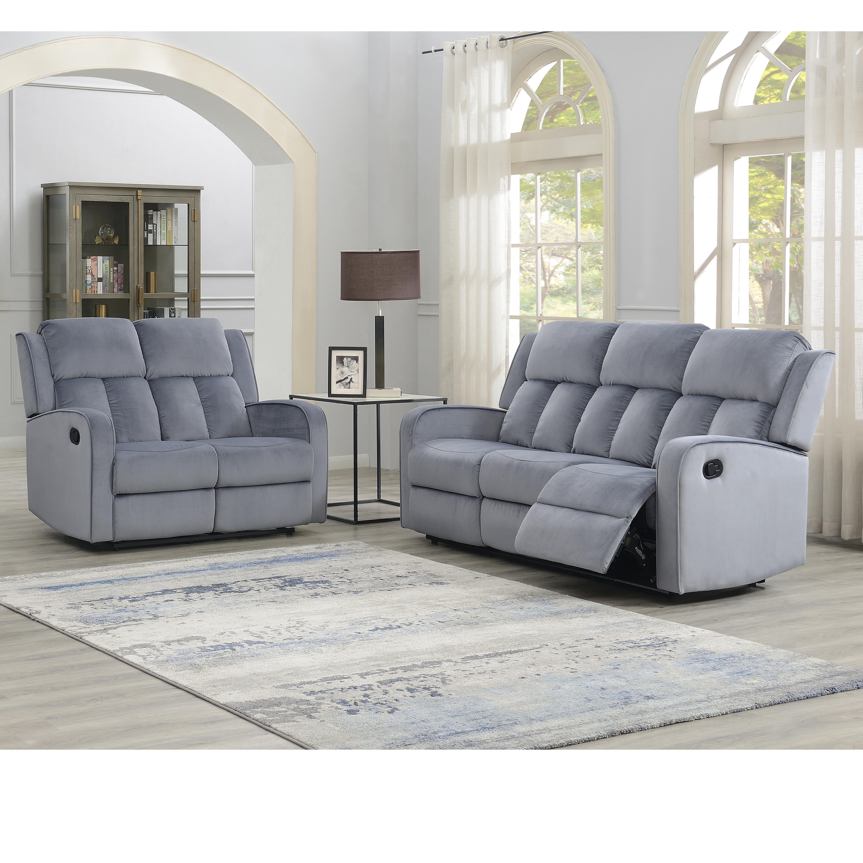 Living room shop set with recliner