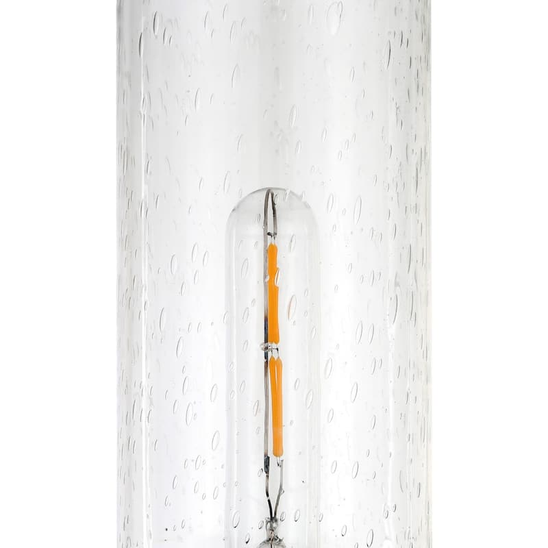 26" Metal Buffet Lamp with Clear Cylinder Shade - 26" H x 7" W x 7" D