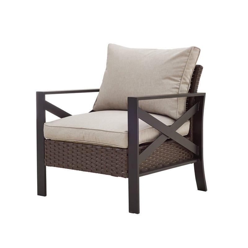 Patio Festival Outdoor X-Arm Collection Armrest Chair
