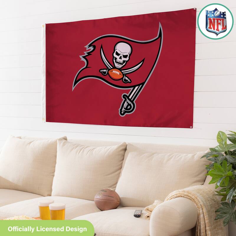 Tampa Bay Buccaneers Single Sided Flag w/ 2 Grommets, 3'x5'