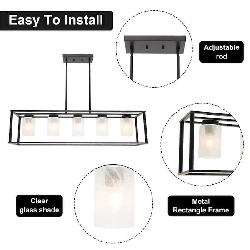 Statement 5-Light Industrial Pendant Light