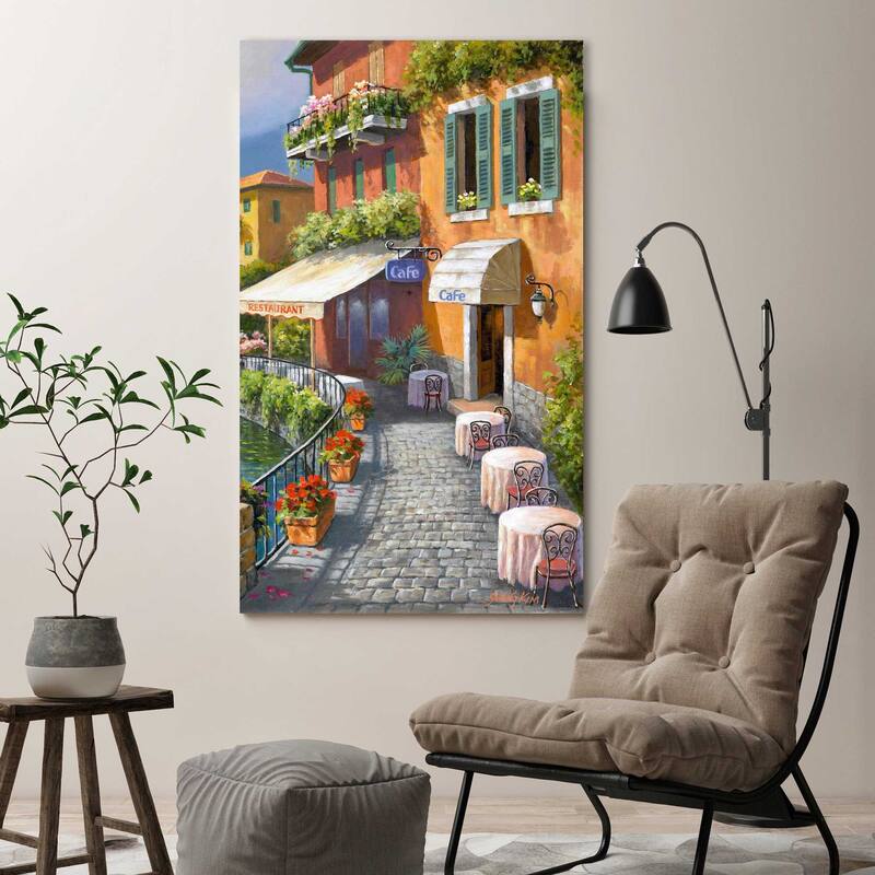 "Seaside Bistro Cafe" by Sung Kim II Print on Canvas