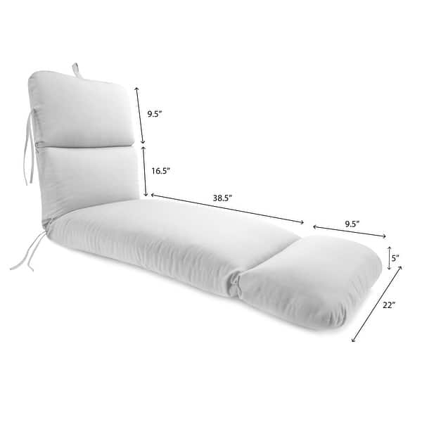 74" x 22" Outdoor Chaise Lounge Cushion with Ties and Loop - 74'' L x 22'' W x 5'' H