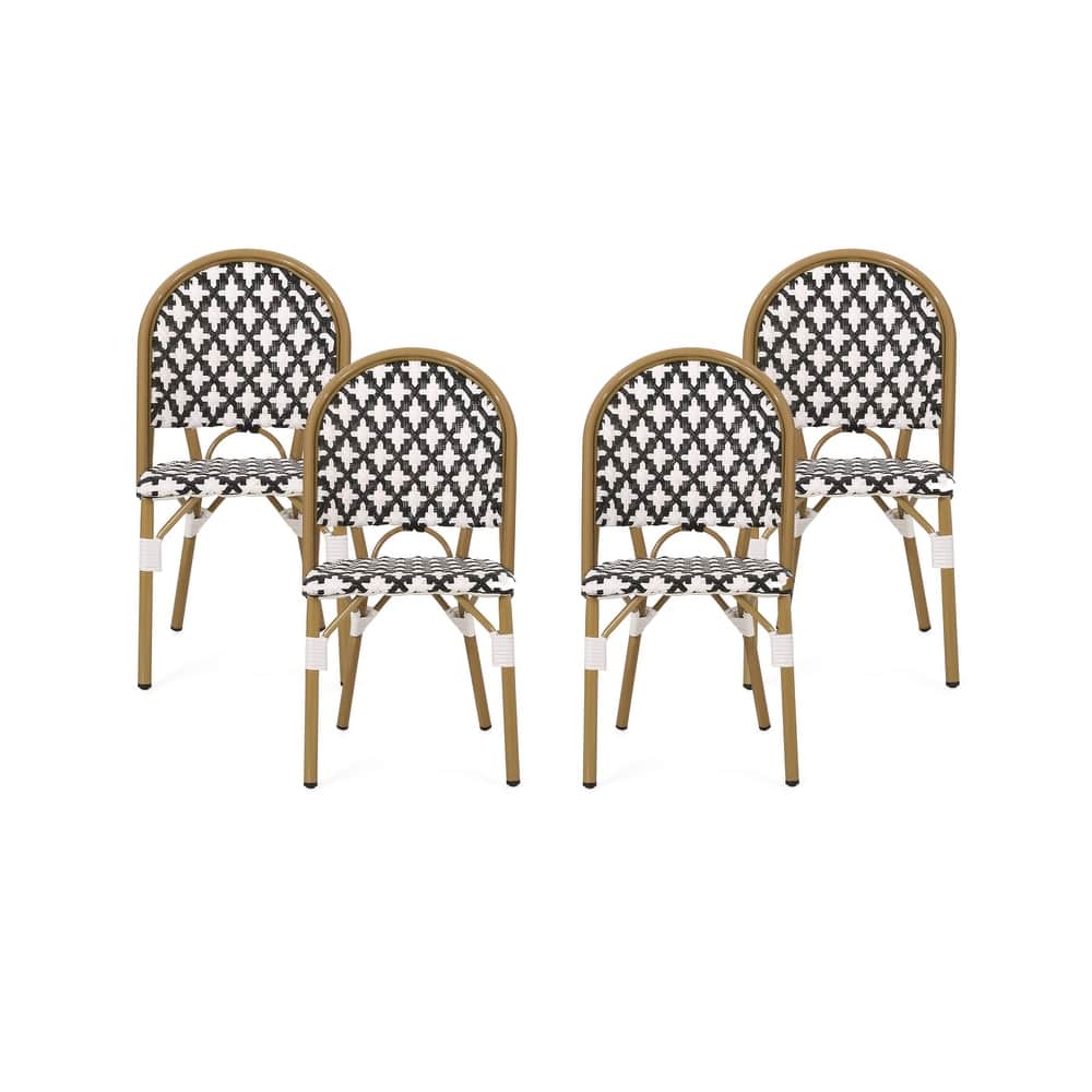 Louna Outdoor French Cafe Chair (Set of 4) by Christopher Knight Home
