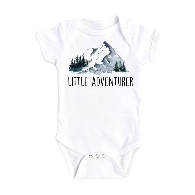 Mountain Little - Baby Boy Girl Clothes Infant Bodysuit Funny Cute Newborn - White - 3-6M
