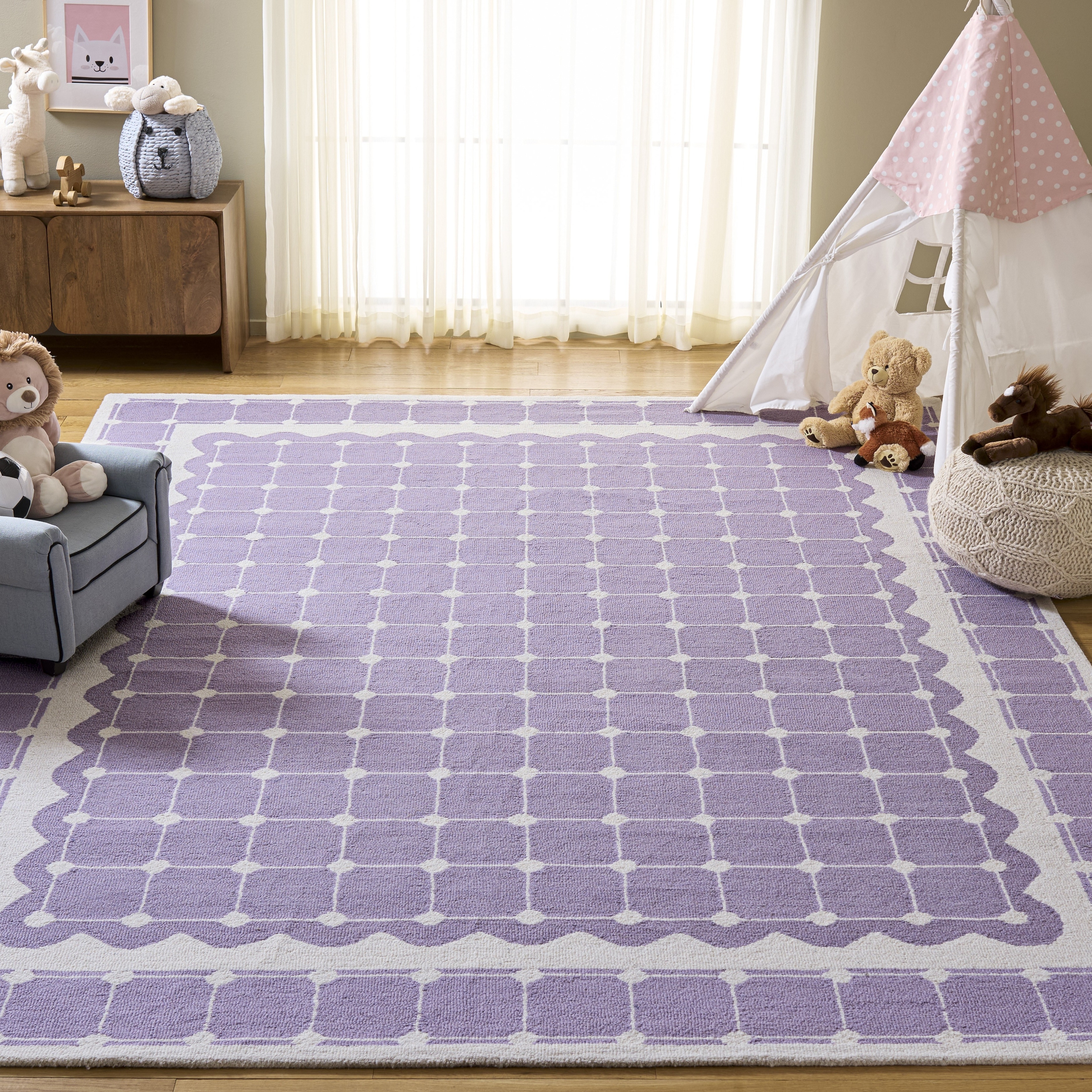 SAFAVIEH Handmade Kids Sijtske Geometric Wool Rug