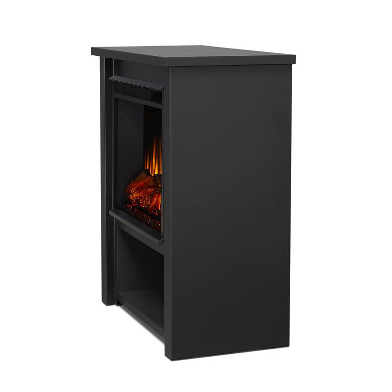 Hollis 32" Rustic Black Electric Fireplace by Real Flame