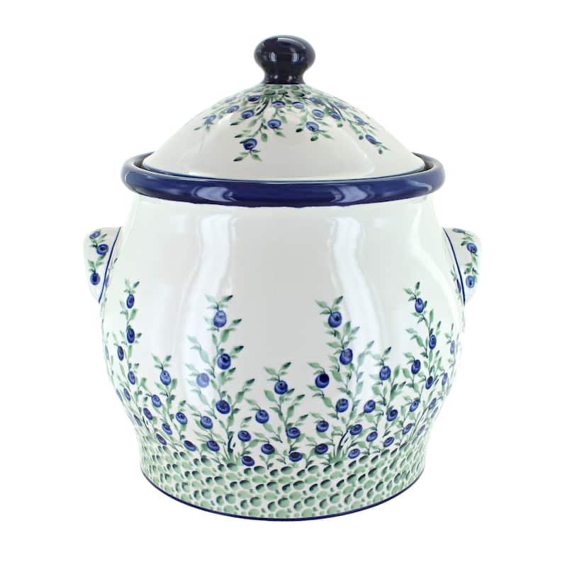 Blue Rose Polish Pottery 1101 Zaklady Cookie Jar