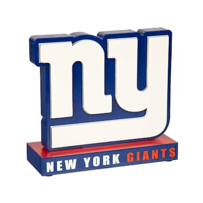 8 in. Wooden Mascot Statue with Team Logo, New York Giants