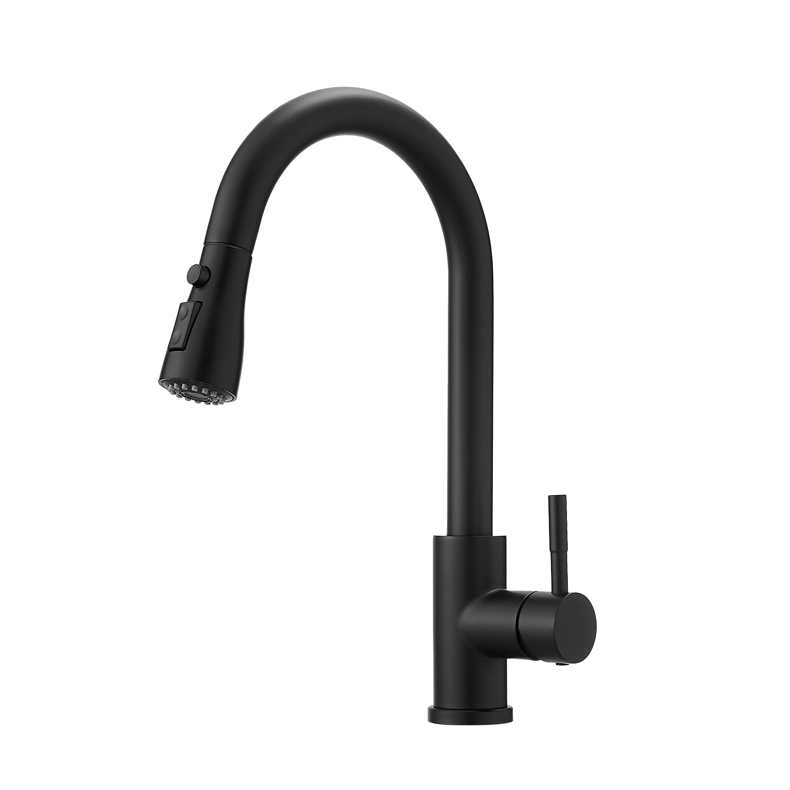thumbnail image 2 of Senlesen LED Matte Black Kitchen Sink Faucet | Spring Pull-Down Sprayer, 360° Swivel, Low Lead 2 of 6