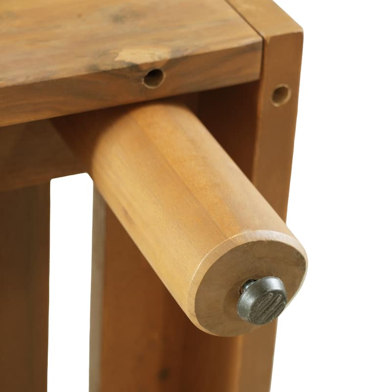 Christopher Knight Home - Modern Indoor/Outdoor Acacia Wood Chaise Lounge with 3-Position Adjustable Backrest & 3-Fold Cushion