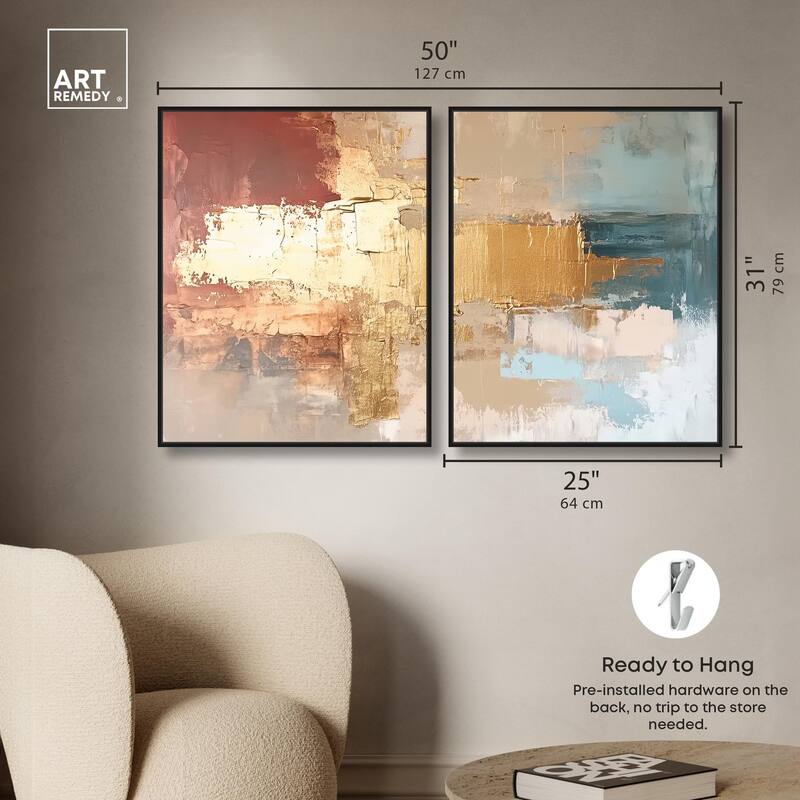 Earthy Glow V Canvas Set of 2 by Art Remedy