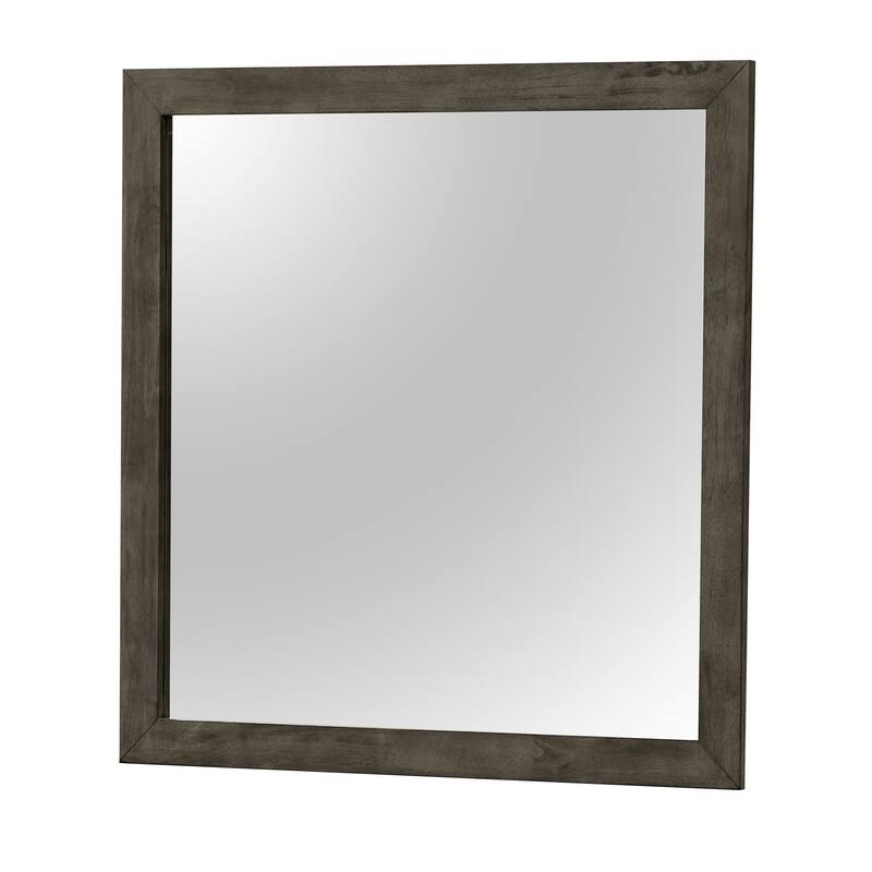 Wooden Framed Square Dresser Wall Mirror - 41" - Gray