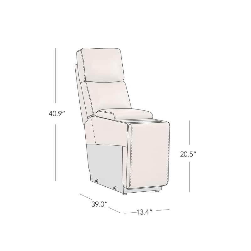 Spruce & Spring Hadlee Genuine leather Reclining Sofa with Multi-Function Console.