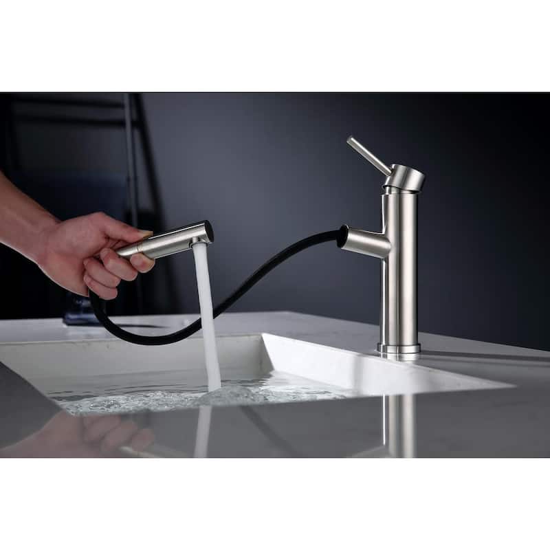 MEPO Single Hole Pullout Spout Faucet - 7'' x 7'' x 2''