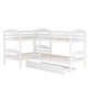 preview thumbnail 37 of 40, Wonderful Design Twin L-Shaped Bunk bed with Trundle