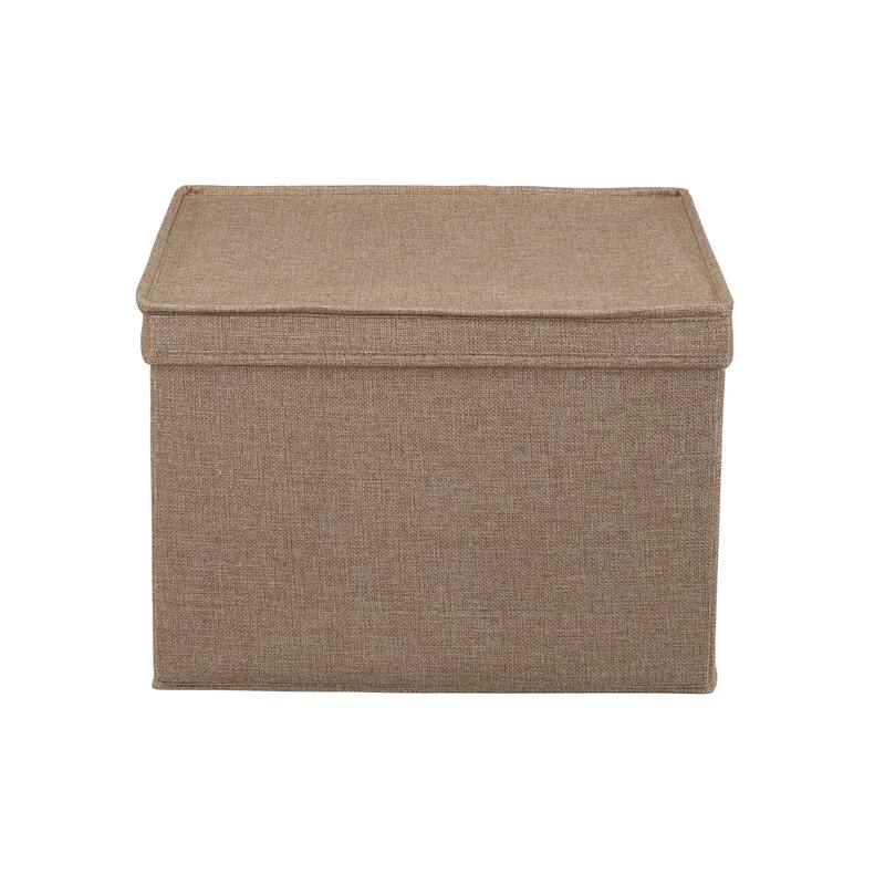 Household Essentials Square KD Storage Box with Lid, Set of 2