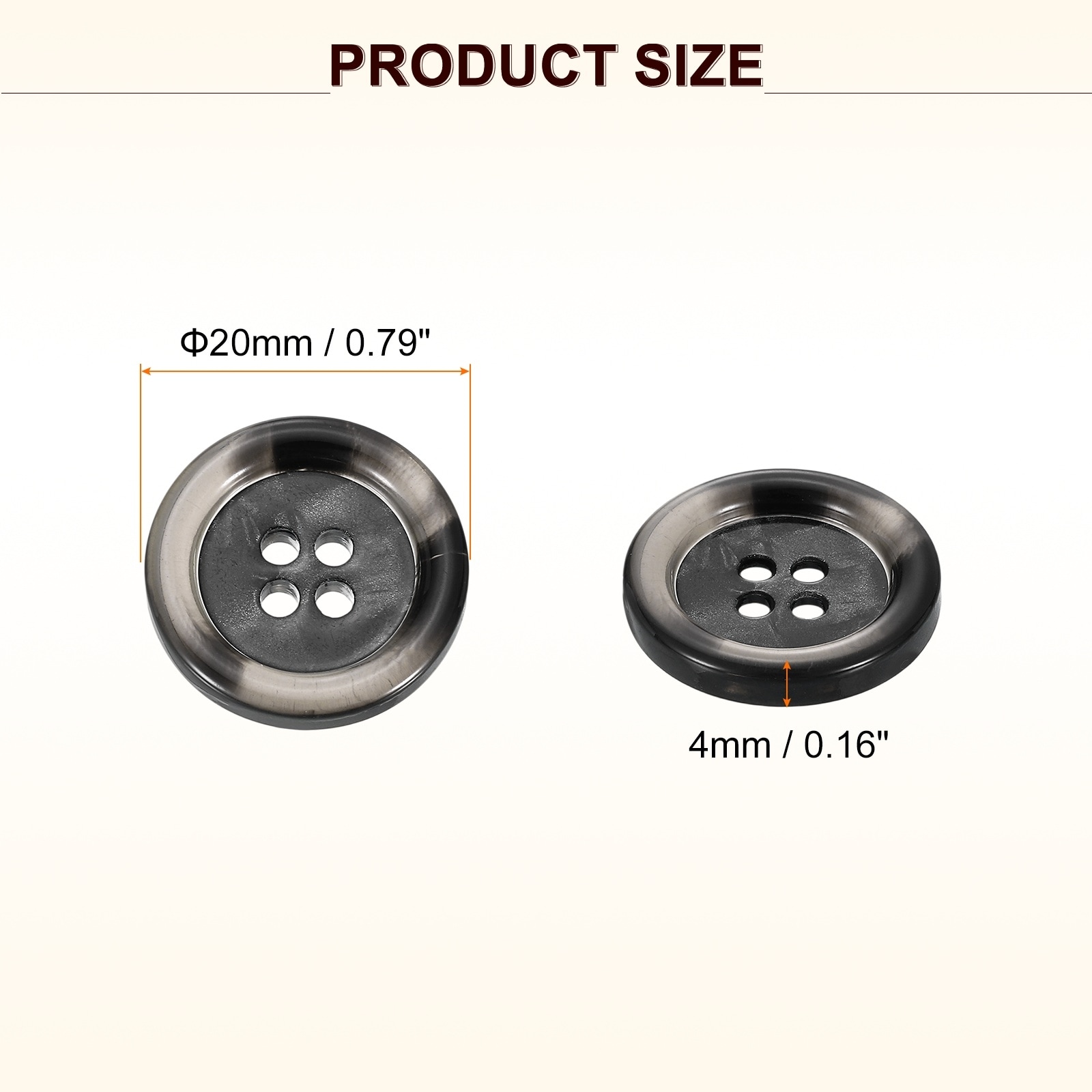 Sewing Button 4 Holes Resin Round Buttons Craft Sewing Accessories for Clothing DIY Crafts Decoration