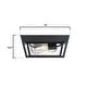 preview thumbnail 4 of 9, Westinghouse Lighting Peterson 12 Inch, Two Light Outdoor Flush Mount Ceiling Fixture