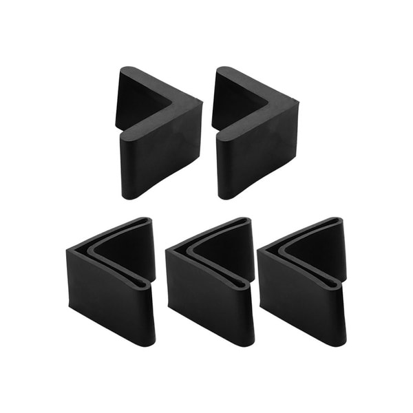 Rubber Triangle Furniture Leg Foot Protection Pad 40mmx40mm 5Pcs Black