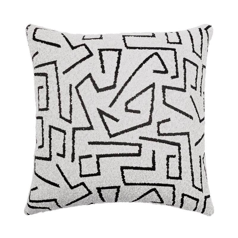 Austin Horn Classics Contempo Decorative Pillow – 22"x22", Boucle Jacquard Fabric, Reversible - White - Cover Only