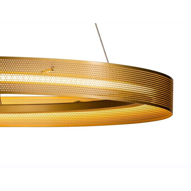 CraftHome Modern And Contemporary 25'' Single Light Antique Gold Wagon Wheel LED Chandelier - W 29"