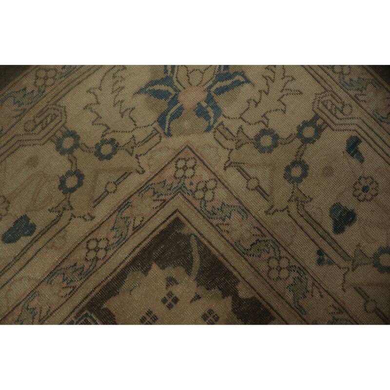 Hand Knotted Oriental 100% Wool Carpet Traditional All-Over Greys & Charcoal Ziegler Area Rug - 12' 6'' X 9' 8''