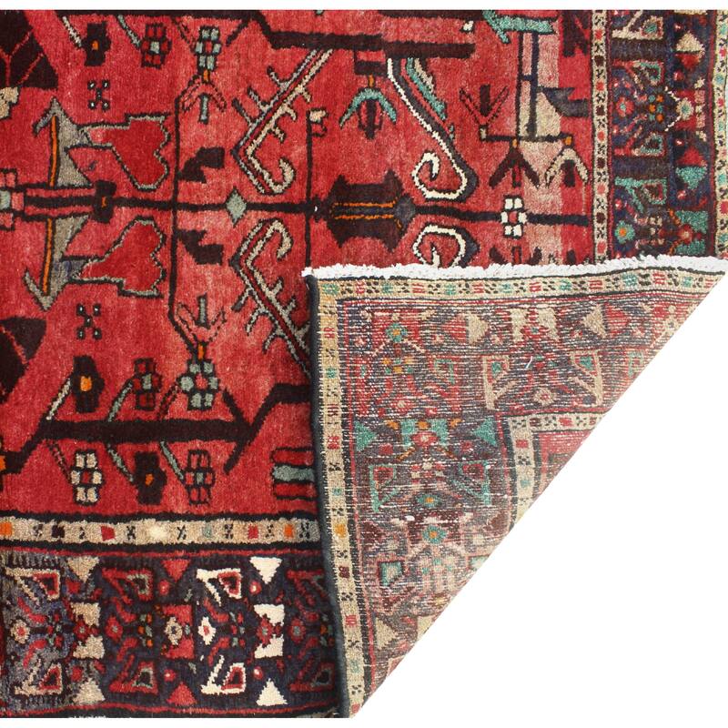 Fine Vintage Distressed Ramon Red/Brown Runner - 3'2" x 9'10"