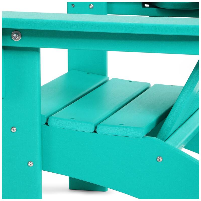 Laguna Kids Outdoor Poly Adirondack Chair with Cup Holder (Set of 2)