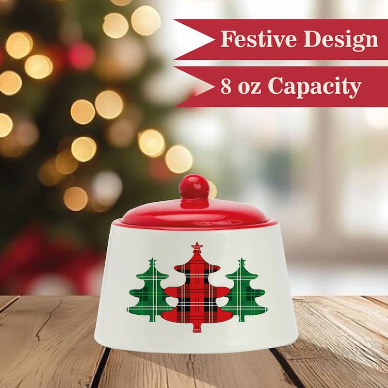 Amici Home Christmas Sugar Bowl - 8 oz