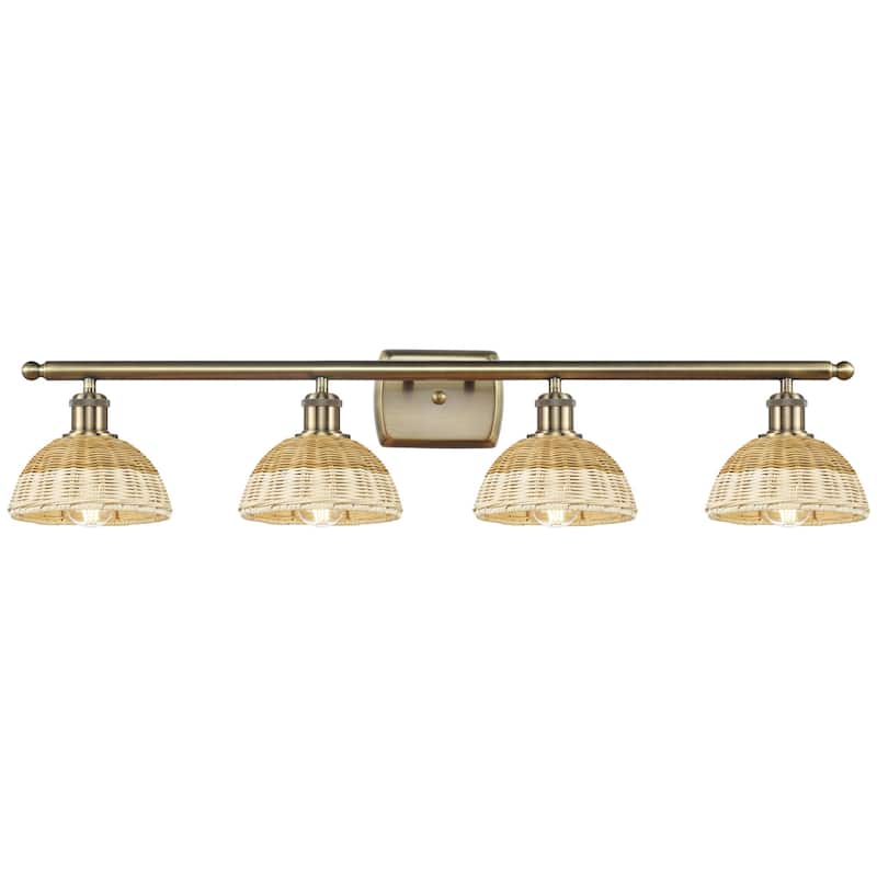 Innovations Lighting 516-4W-8-38 Bristol Natural II Vanity Bristol - Antique Brass / Natural
