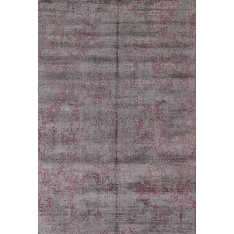 Modern Abstract Rug Handmade Bedroom Wool Carpet - 6'7"x 9'5"