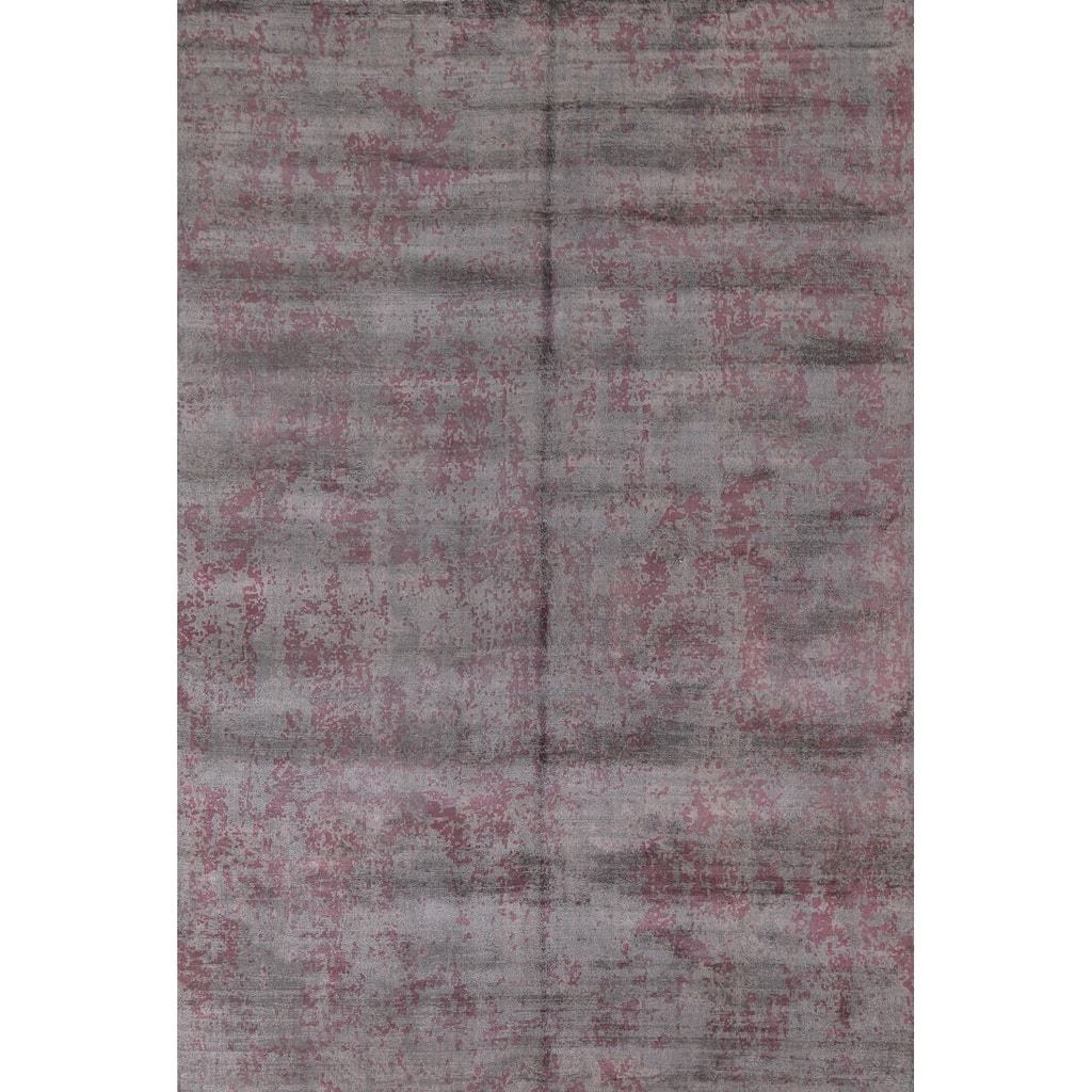 Modern Abstract Rug Handmade Bedroom Wool Carpet - 6'7"x 9'5"