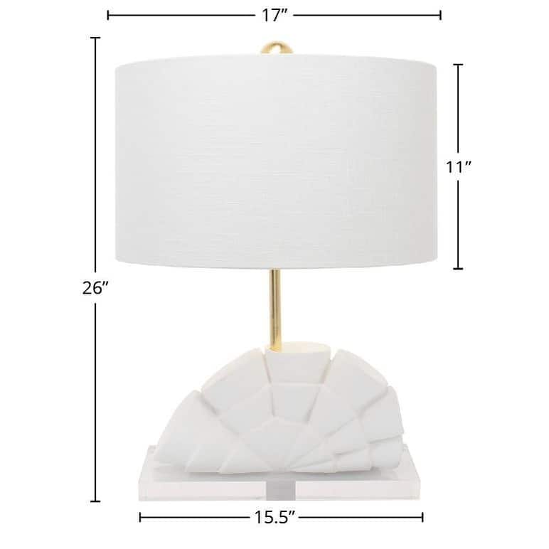 Rialto Resin Table Lamp with Linen Drum Lamp Shade