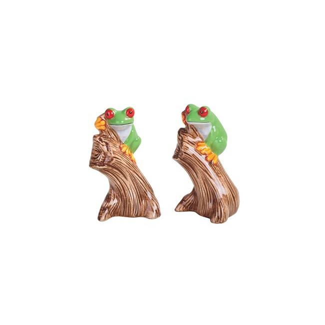 Q-Max 4" H Tree Frog Salt and Pepper Shaker 2 PCS Set